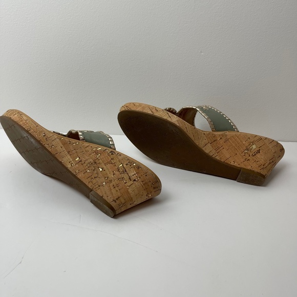 Jack Rogers Green Wedge Sandals Size 10 - Picture 8 of 8